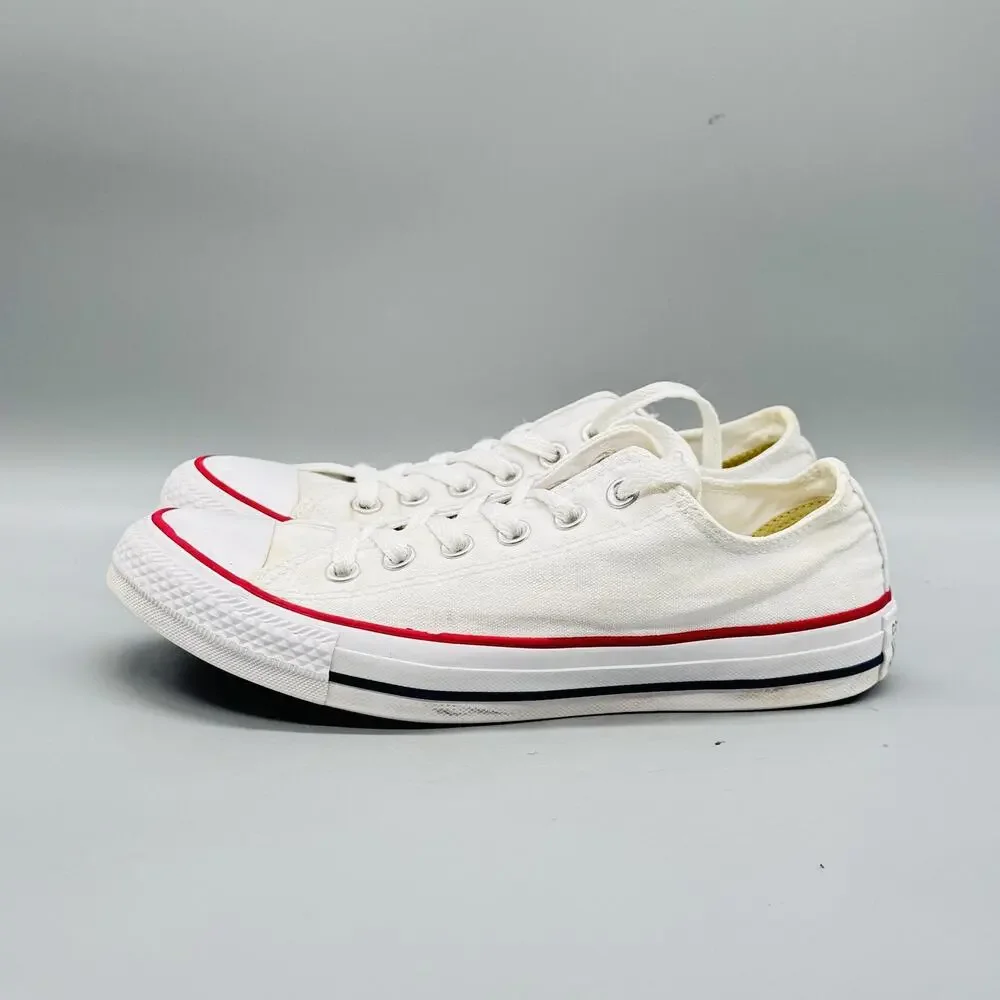 Converse Shoes Womens 7.5 White Canvas Chuck Taylor All Star Low Top Sneakers